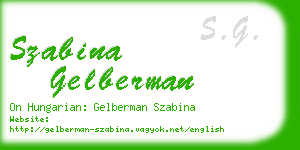 szabina gelberman business card